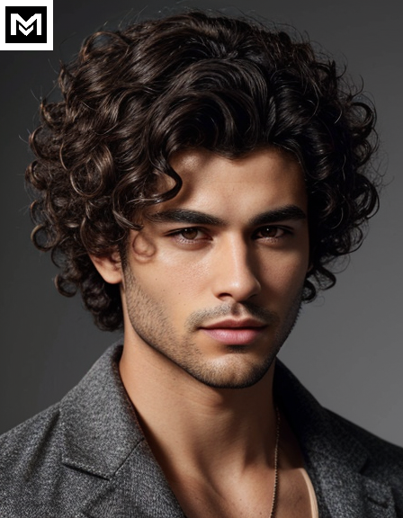 Wolf cut hairstyle for Curly hair