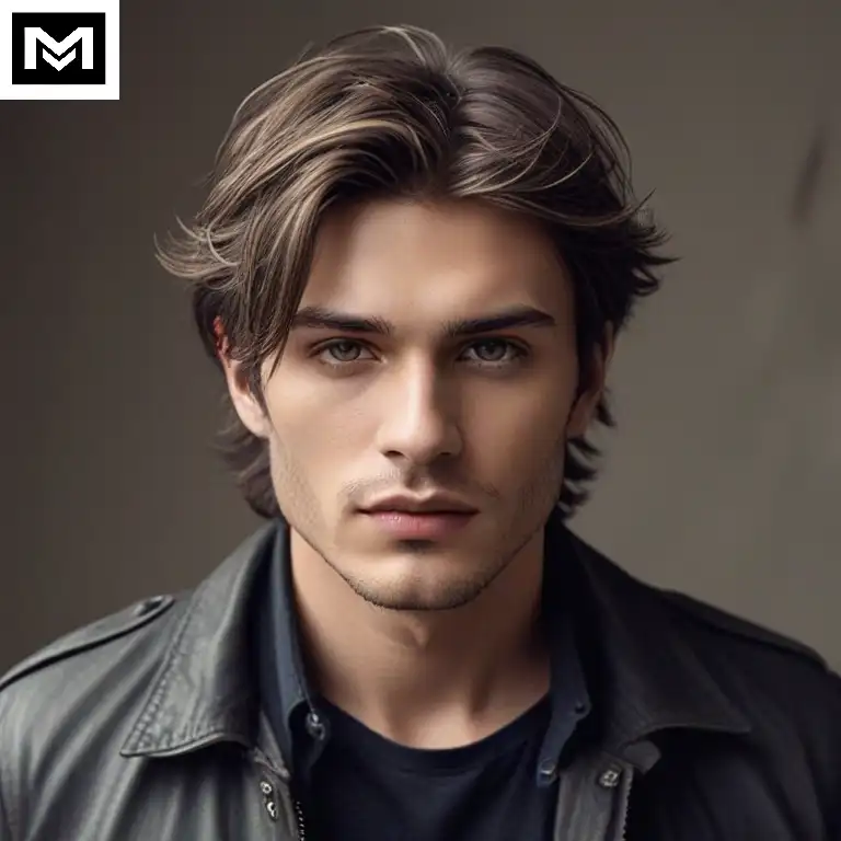 Middle part wolf cut (AKA wolf cut with curtain bangs)