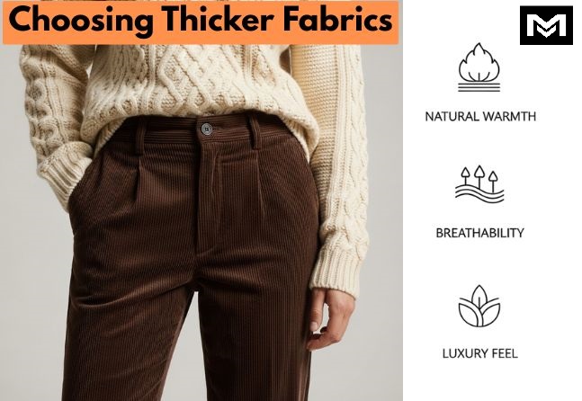 Choosing thicker fabrics: staying warm and stylish