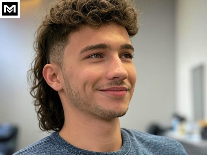Curly Mullet Fade