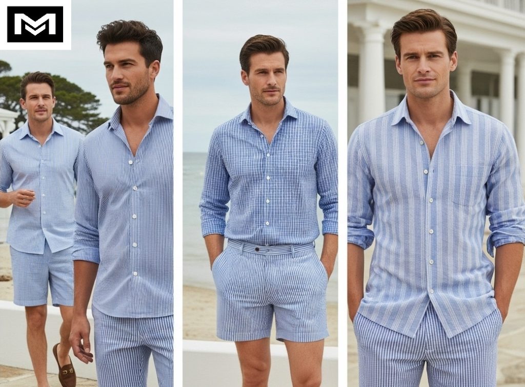 Lightweight and breathable fabrics for summer:Seersucker