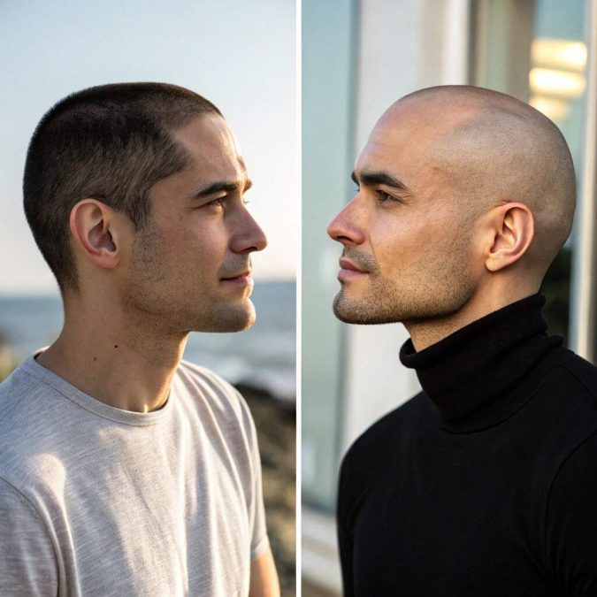 Buzz cut vs shaved head