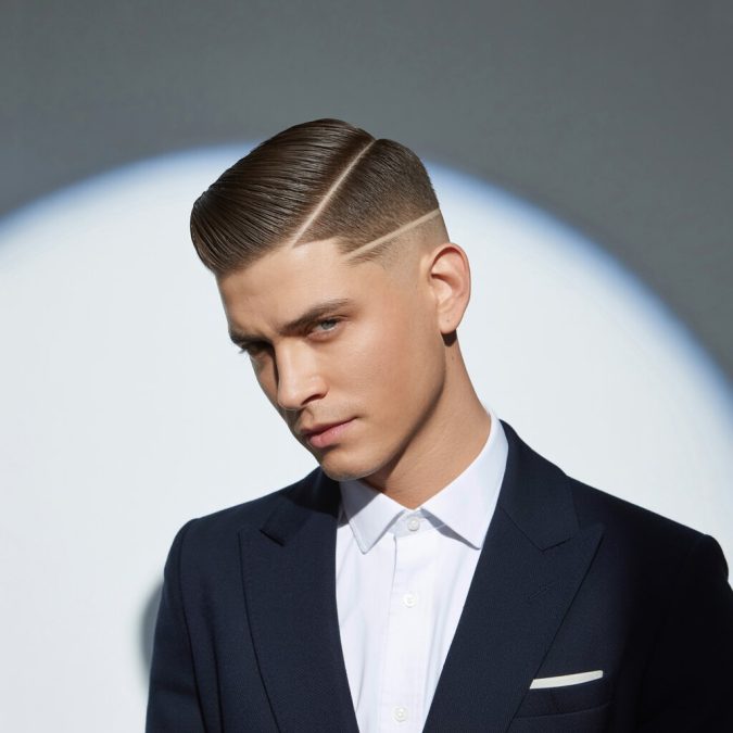 Side-part-mid-fade-on-a-business-casual-look