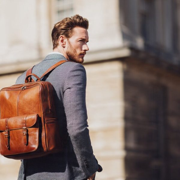 backpacks for men with tailored outfit