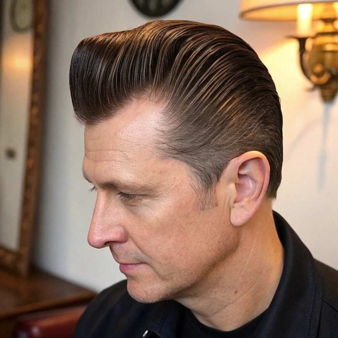 Men’s hair transformation with pomade products for shine and volumizing mens hair products for texture