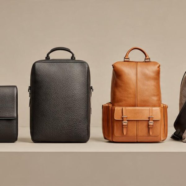 four different high-end best leather bags brands for mena
