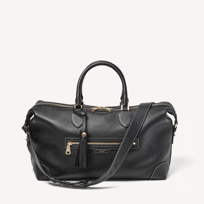 Aspinal of London structured leather holdall.