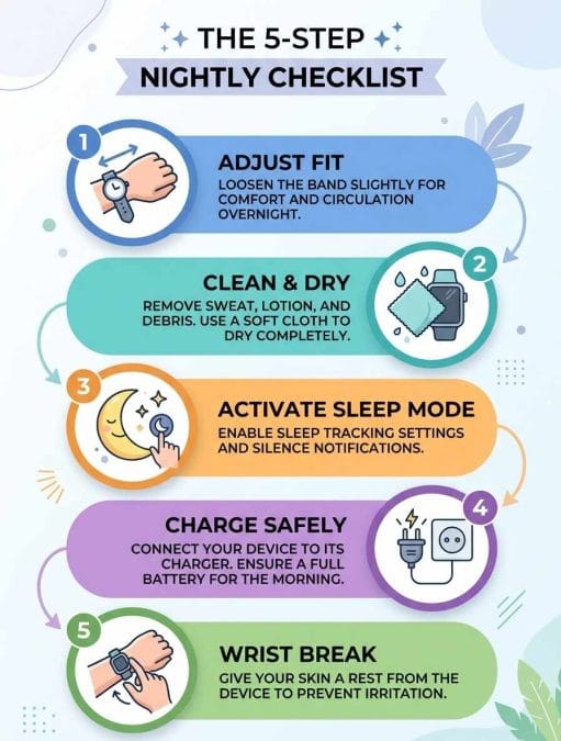How to Wear a Smartwatch Safely Every Night: The Practical Routine