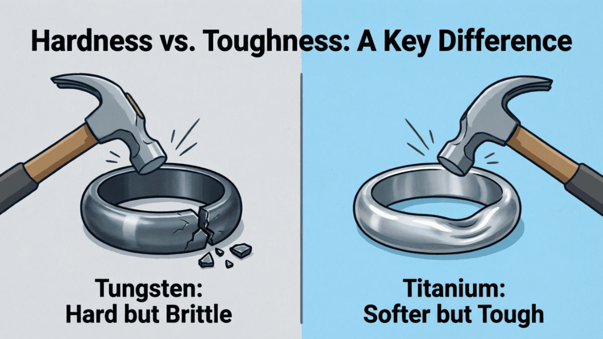 How tungsten and titanium rings compare