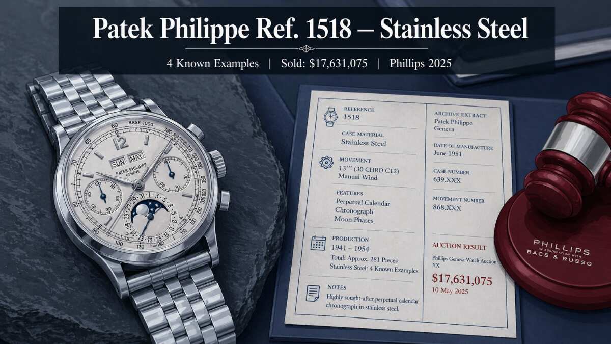 Patek Philippe Ref. 1518 in Stainless Steel