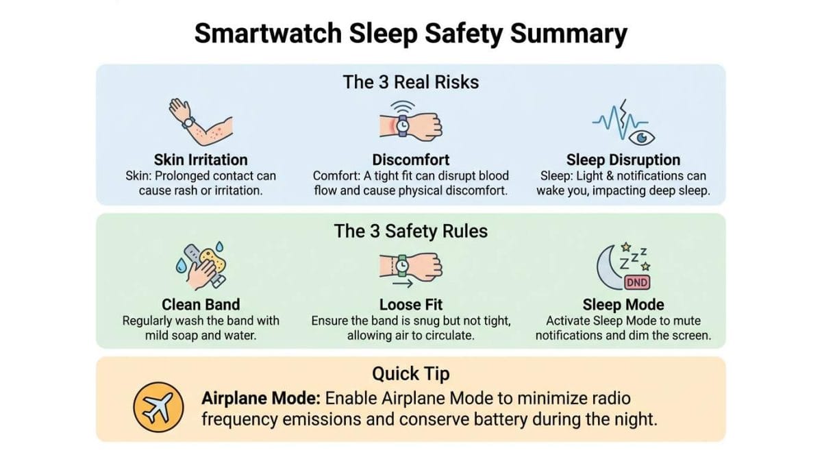 The Short Answer to is it safe to wear a smartwatch while sleeping