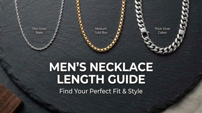 standard men's necklace length guide