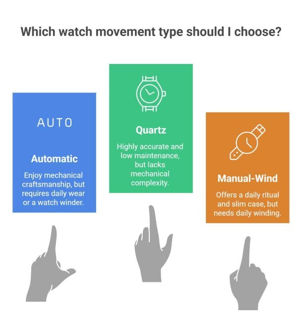 How to Choose Your First Luxury Watch: Decide on Movement Preference