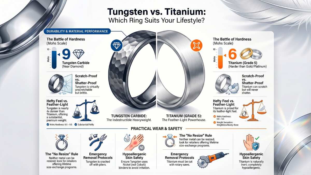 Which ring between tungsten and titanium should you choose?
