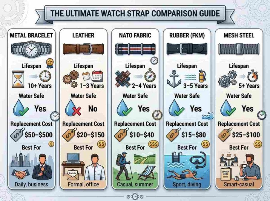 Watch Materials and Straps: What Actually Lasts