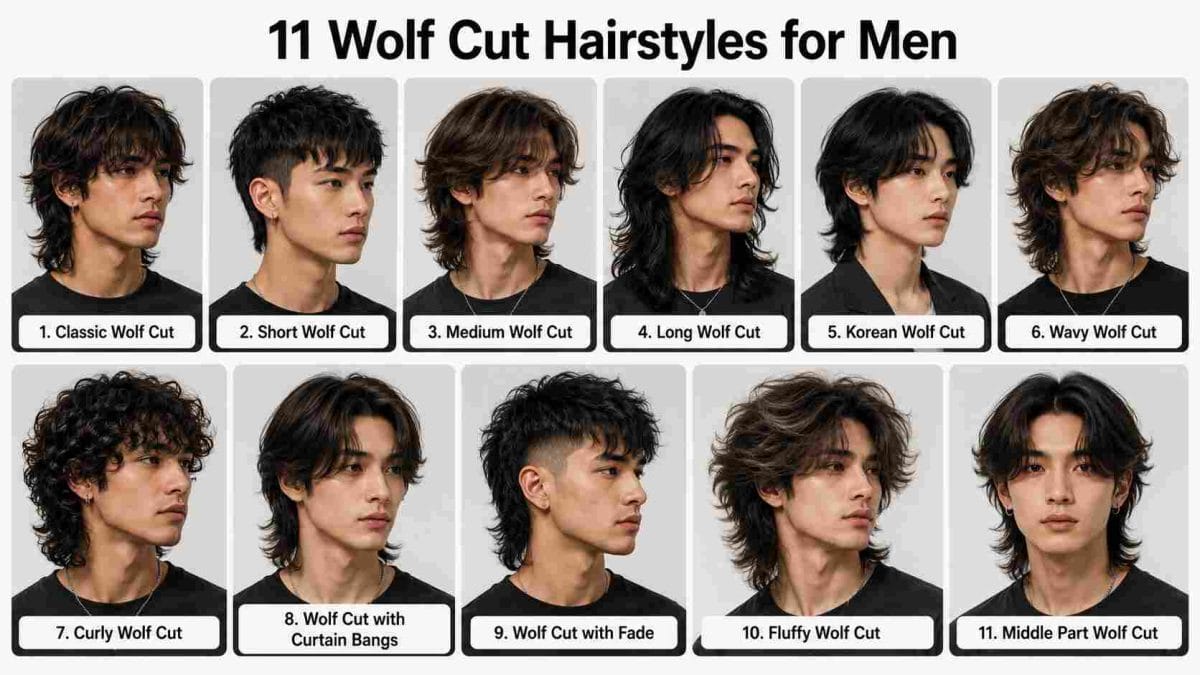 11 Wolf Cut Hairstyles for Men in 2026