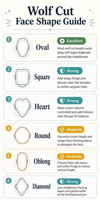 Best Face Shapes for the Wolf Cut