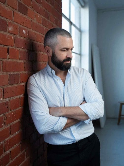 Buzz cut with full beard on a man over 40.