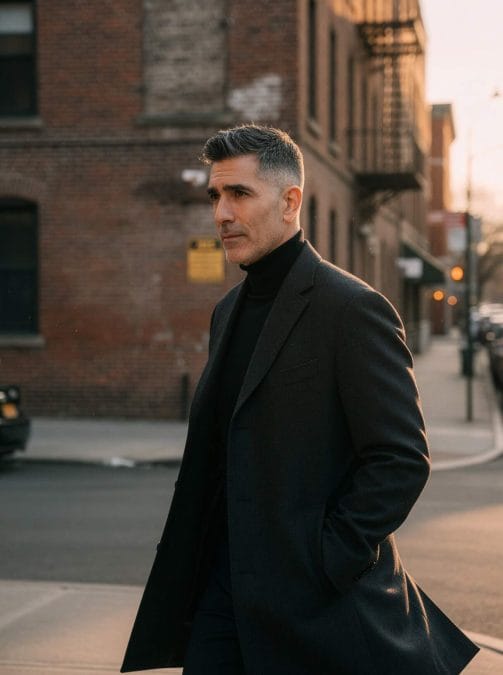 Man with a classic taper haircut and natural top volume.