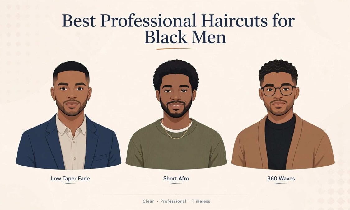 Illustration showing Best Professional Haircuts for Black Men