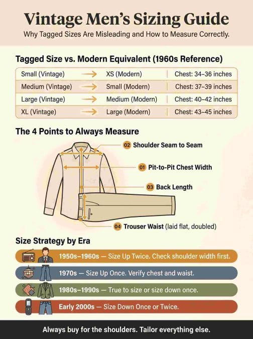 Vintage Sizing for Men: Why It Is Confusing and How to Get It Right