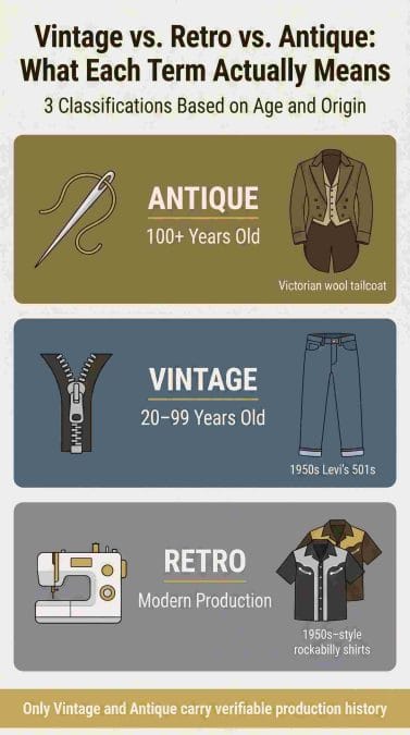 Vintage vs. Retro vs. Antique — What Each Term Actually Means