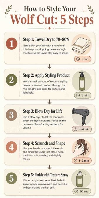 How to Style Your Wolf Cut at Home