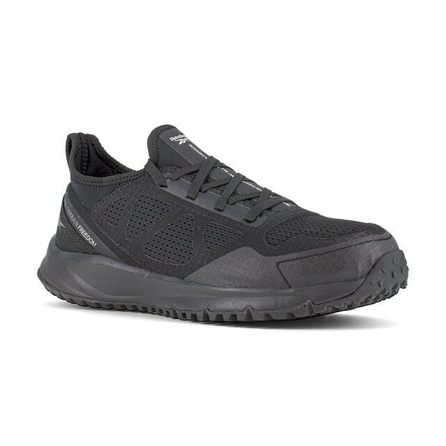 Reebok All Terrain Work RB4090 steel-toe sneaker with a lugged outsole and ripstop upper.