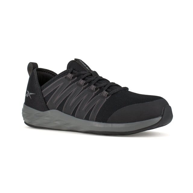 Reebok Astroride Work RB2211 steel-toe sneaker with stretch-mesh upper and low athletic profile.