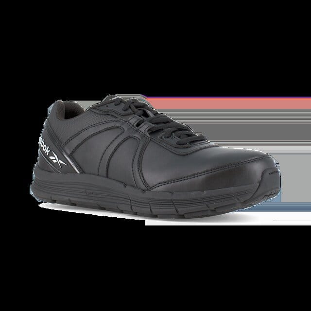 Reebok Guide Work RB3501 steel-toe sneaker with an external heel wrap and structured midsole.